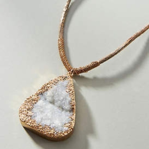 Anthropologie Serefina Druzy Pendant Necklace - Picture 1 of 6